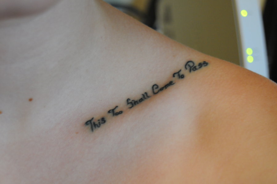 Collar bone tattoo design, idea 2