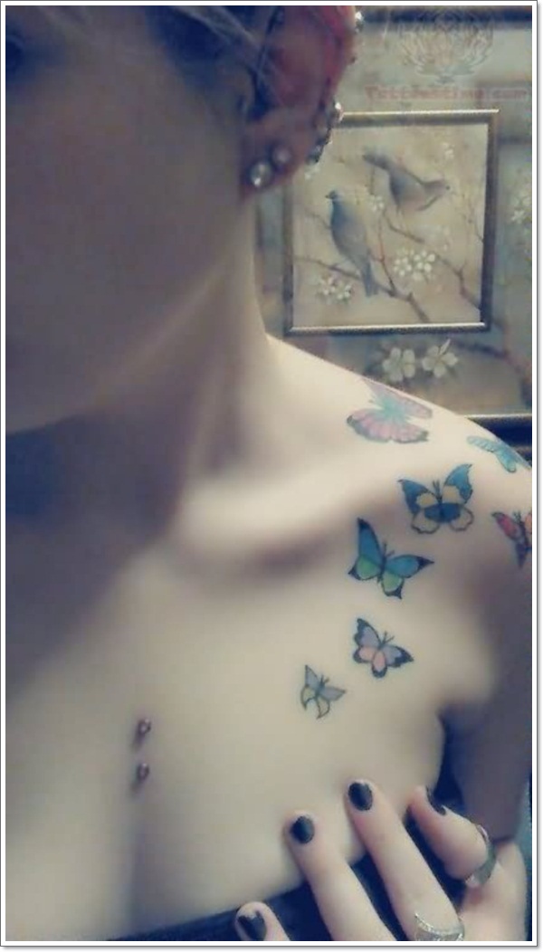 Collar bone tattoo design, idea 20