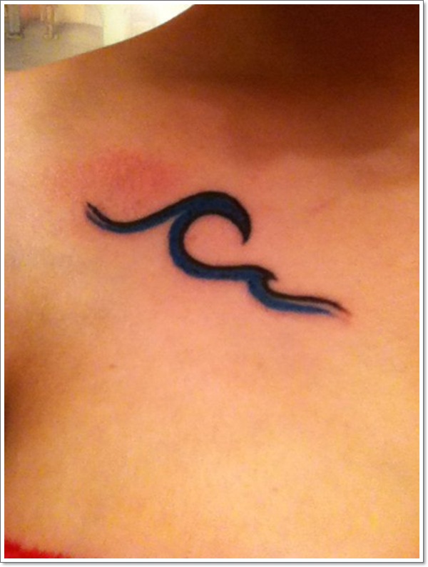 Collar bone tattoo design, idea 22