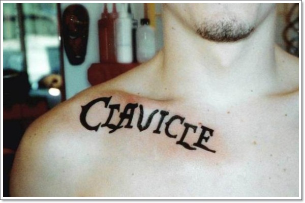 Collar bone tattoo design, idea 23
