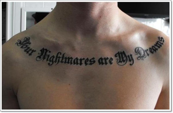 Collar bone tattoo design, idea 26