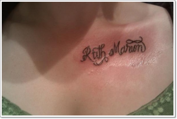 Collar bone tattoo design, idea 30