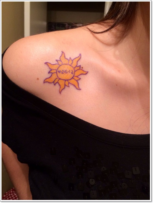 Collar bone tattoo design, idea 10