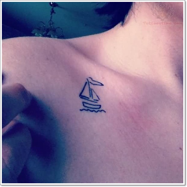 Collar bone tattoo design, idea 36
