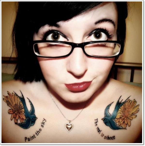 Collar bone tattoo design, idea 39