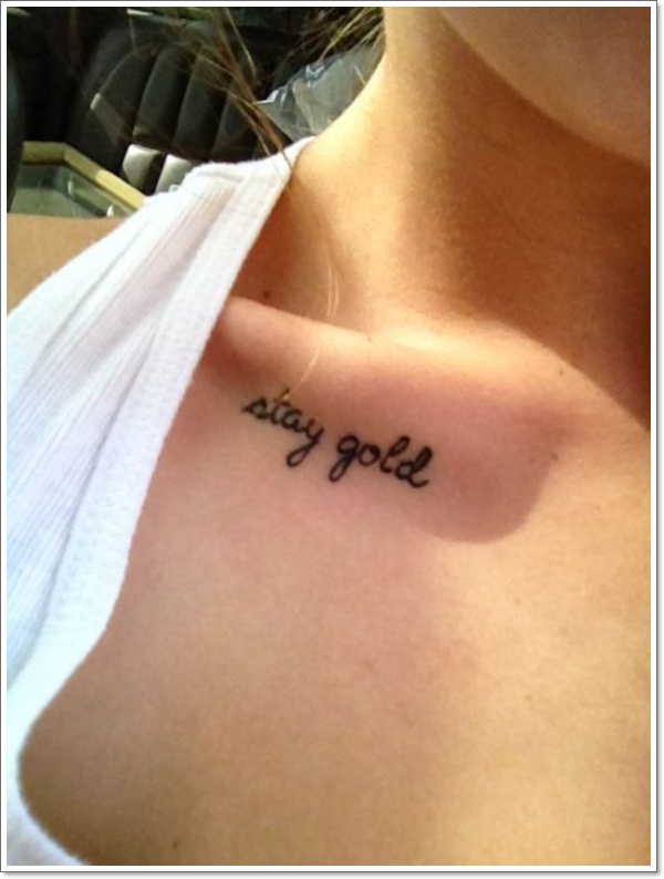 Collar bone tattoo design, idea 16