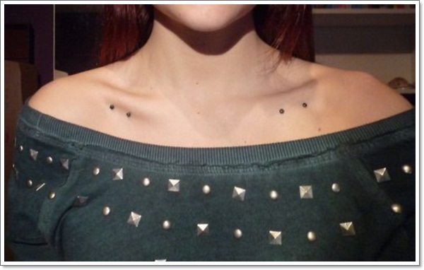 Collar bone tattoo design, idea 19