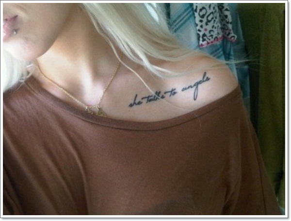 Collar bone tattoo design, idea 34
