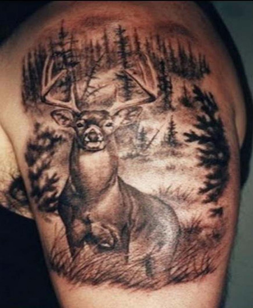 Deer tattoos design, idea 1