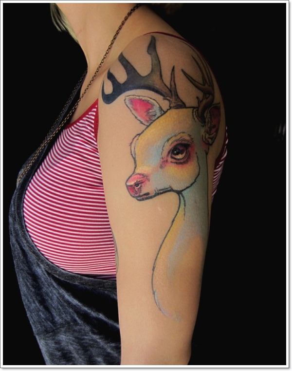 Deer tattoos design, idea 14