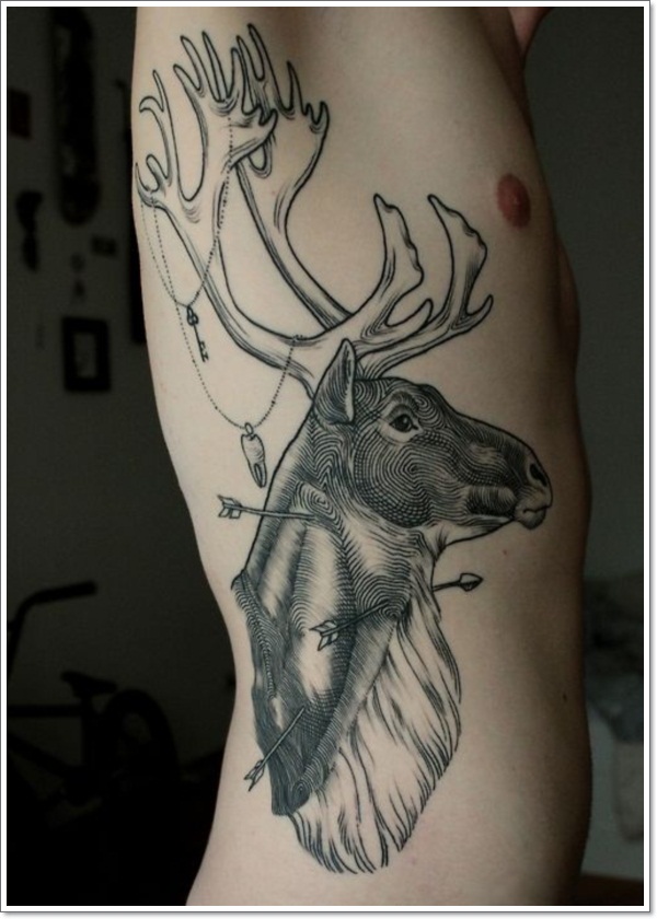 Deer tattoos design, idea 10
