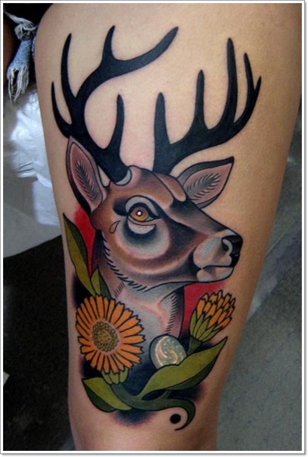 Deer tattoos design, idea 11