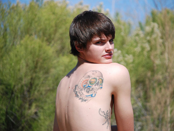 Badass deadly skull tattoo design, idea 74