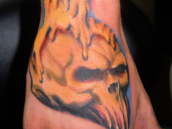 Badass deadly skull tattoo design, idea 81