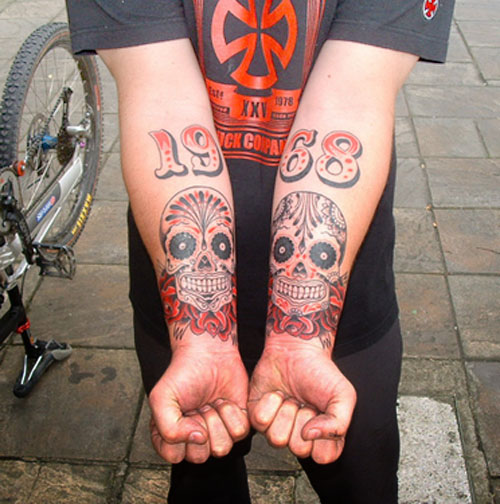 Badass deadly skull tattoo design, idea 82