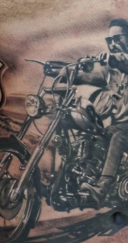 Badass deadly skull tattoo design, idea 106