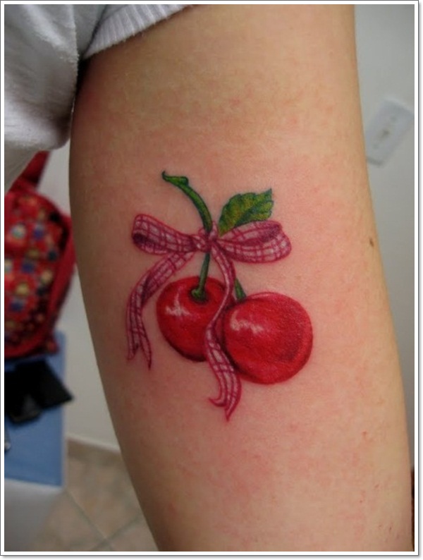 Top 40 cute cherry tattoos girls design, idea 8