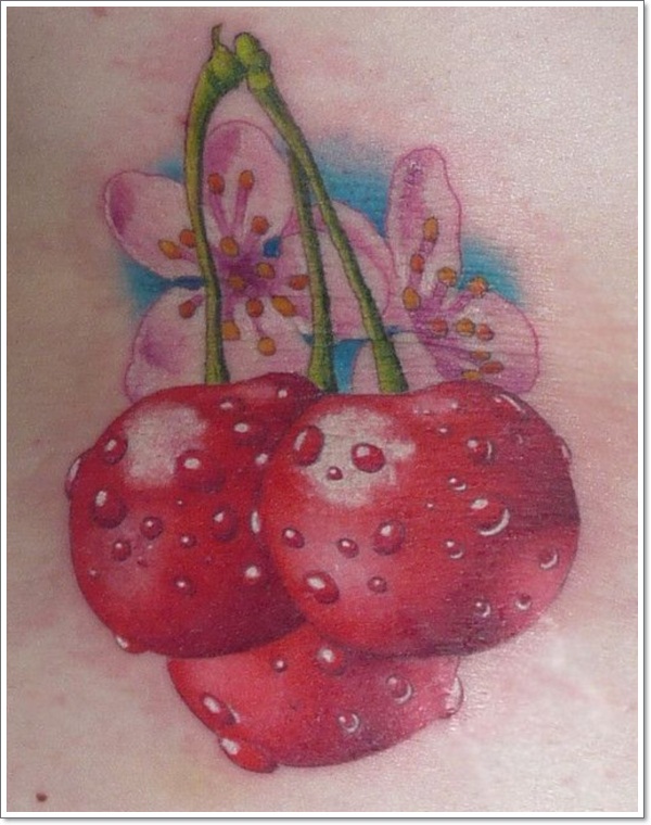 Top 40 cute cherry tattoos girls design, idea 9