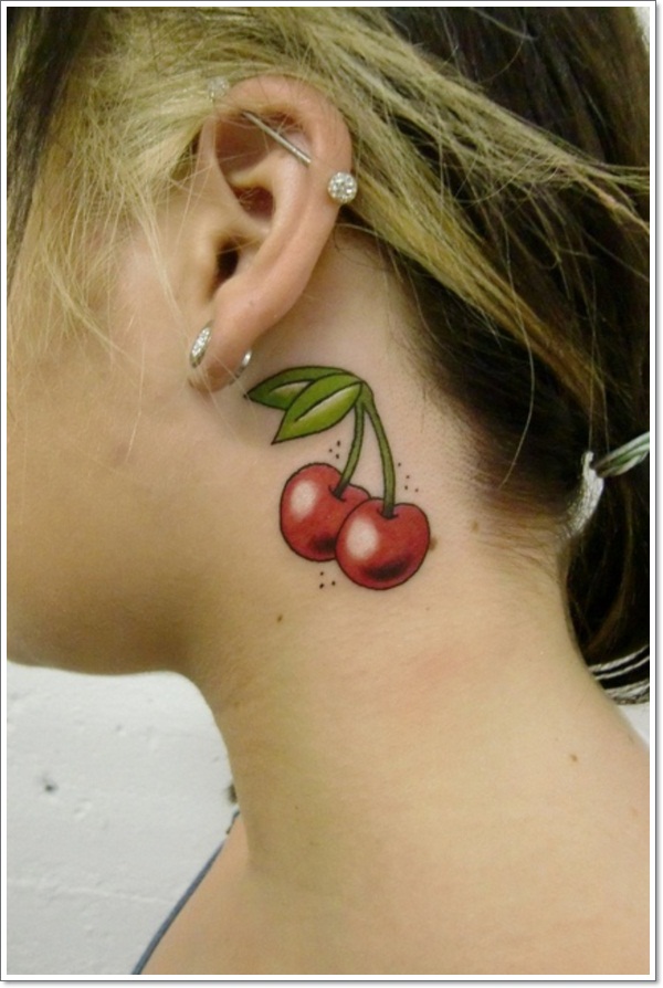 Top 40 cute cherry tattoos girls design, idea 12