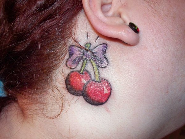 Top 40 cute cherry tattoos girls design, idea 27