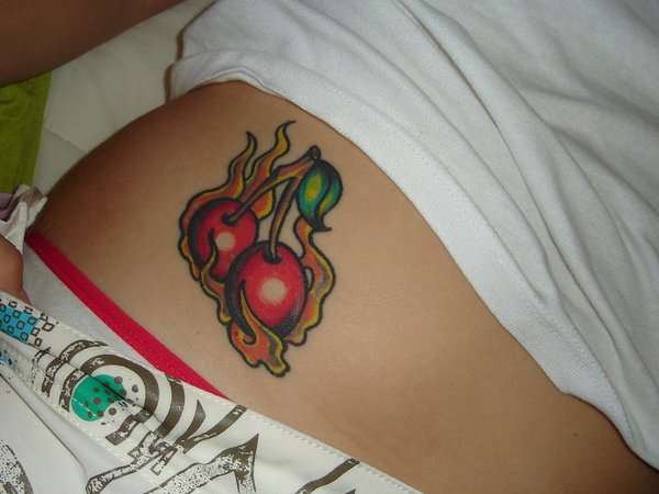 Top 40 cute cherry tattoos girls design, idea 26