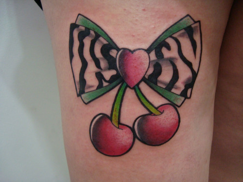 Top 40 cute cherry tattoos girls design, idea 22