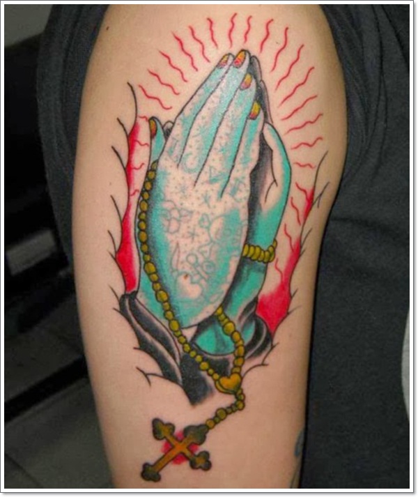 Top 25 praying hands tattoos faithful design, idea 16