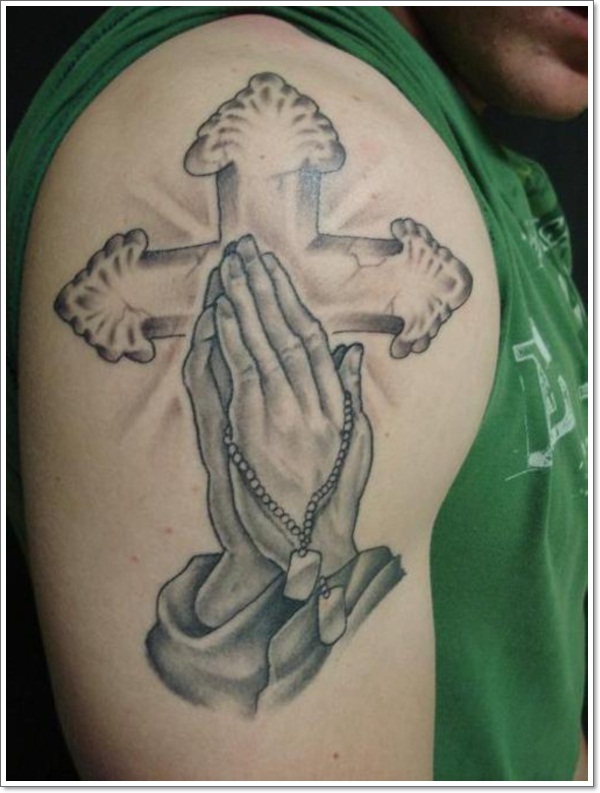 Top 25 praying hands tattoos faithful design, idea 20