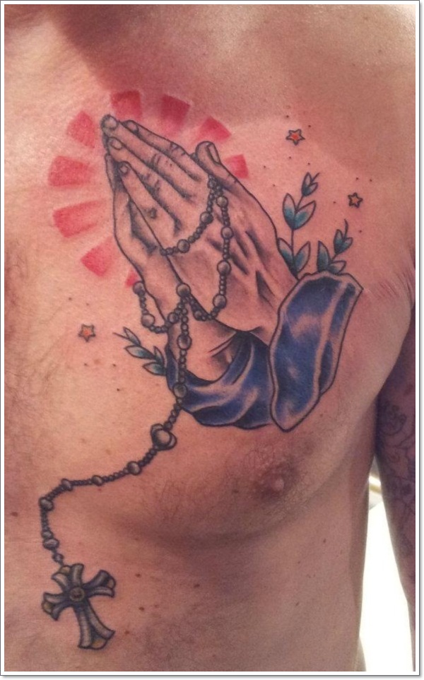 Top 25 praying hands tattoos faithful design, idea 7