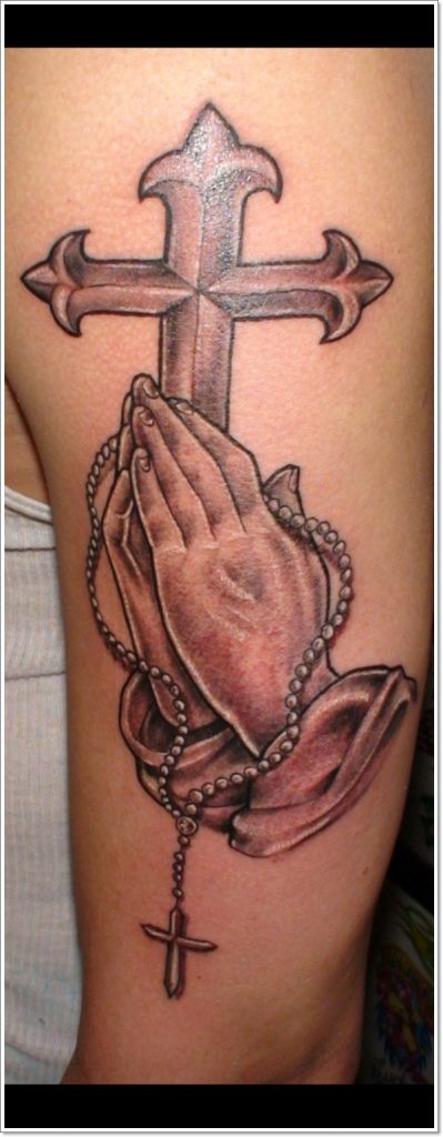 Top 25 praying hands tattoos faithful design, idea 8
