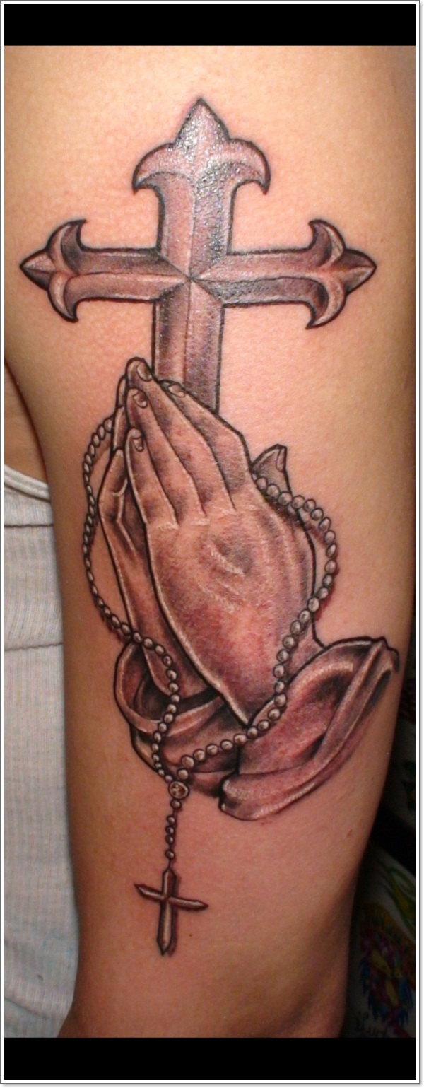 Top 25 praying hands tattoos faithful design, idea 9