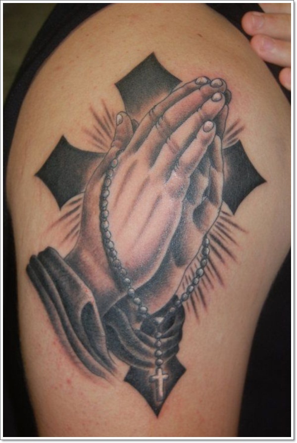 Top 25 praying hands tattoos faithful design, idea 10