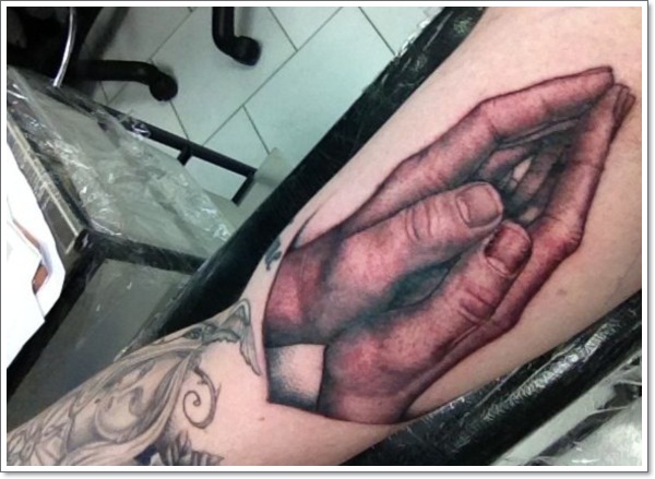 Top 25 praying hands tattoos faithful design, idea 6