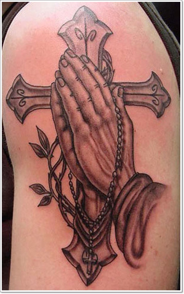 Top 25 praying hands tattoos faithful design, idea 5