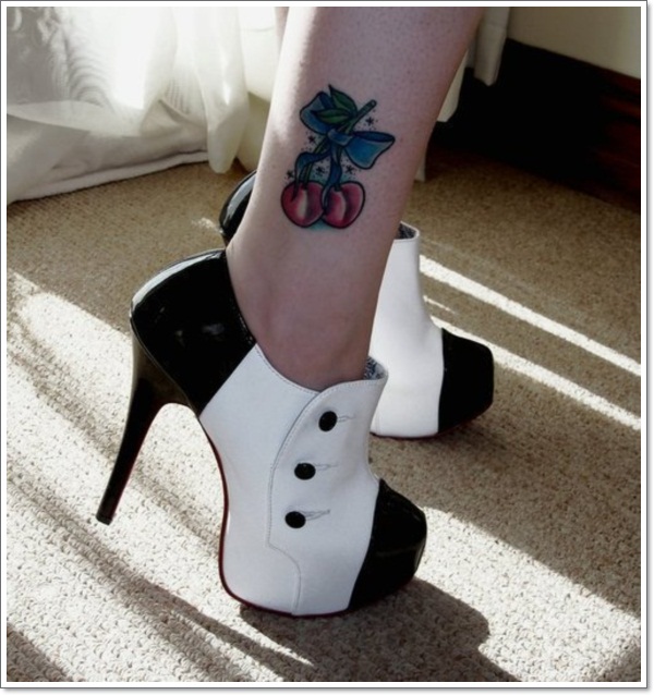 Top 40 cute cherry tattoos girls design, idea 4