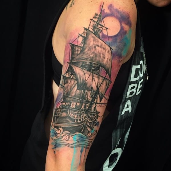 Artistic watercolor tattoos living works art design, idea 15