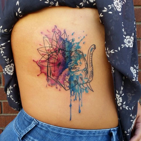 Artistic watercolor tattoos living works art design, idea 16