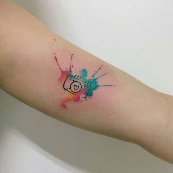 Artistic watercolor tattoos living works art design, idea 17