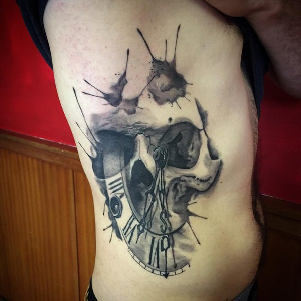 Badass deadly skull tattoo design, idea 3