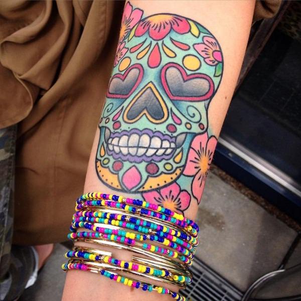 Badass deadly skull tattoo design, idea 11