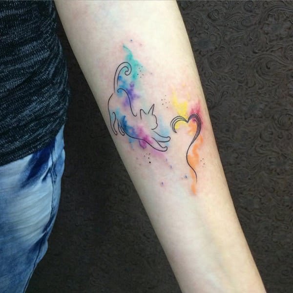 Artistic watercolor tattoos living works art design, idea 36