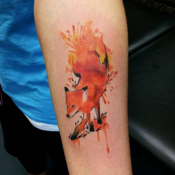 Artistic watercolor tattoos living works art design, idea 8