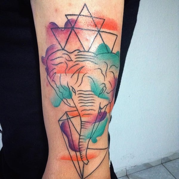 Artistic watercolor tattoos living works art design, idea 38