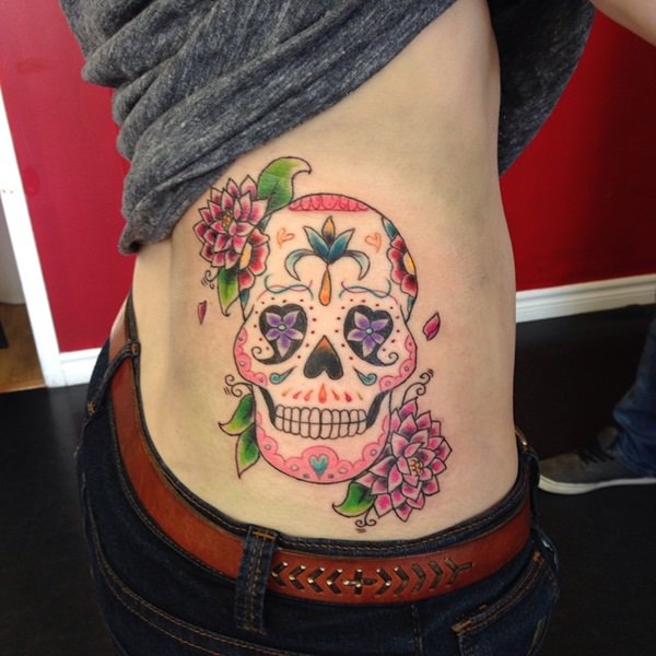 Badass deadly skull tattoo design, idea 14