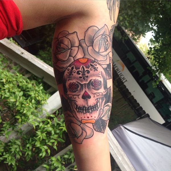 Badass deadly skull tattoo design, idea 16