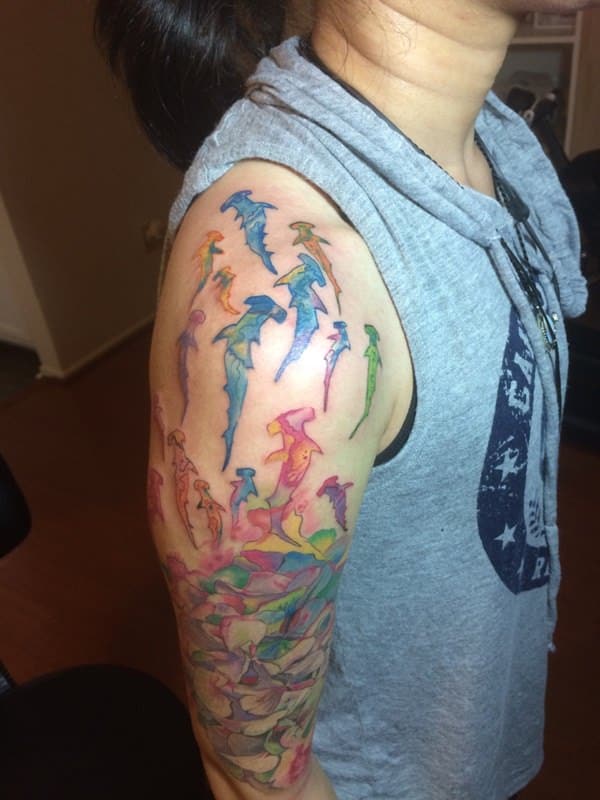 Artistic watercolor tattoos living works art design, idea 41