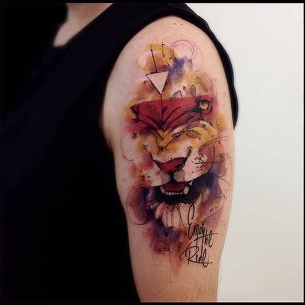 Artistic watercolor tattoos living works art design, idea 43