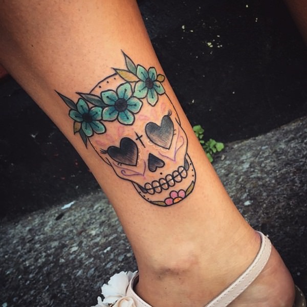 Badass deadly skull tattoo design, idea 19