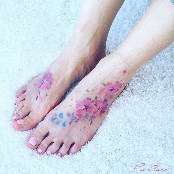 Artistic watercolor tattoos living works art design, idea 46