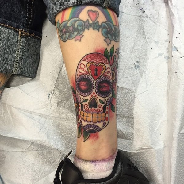 Badass deadly skull tattoo design, idea 24